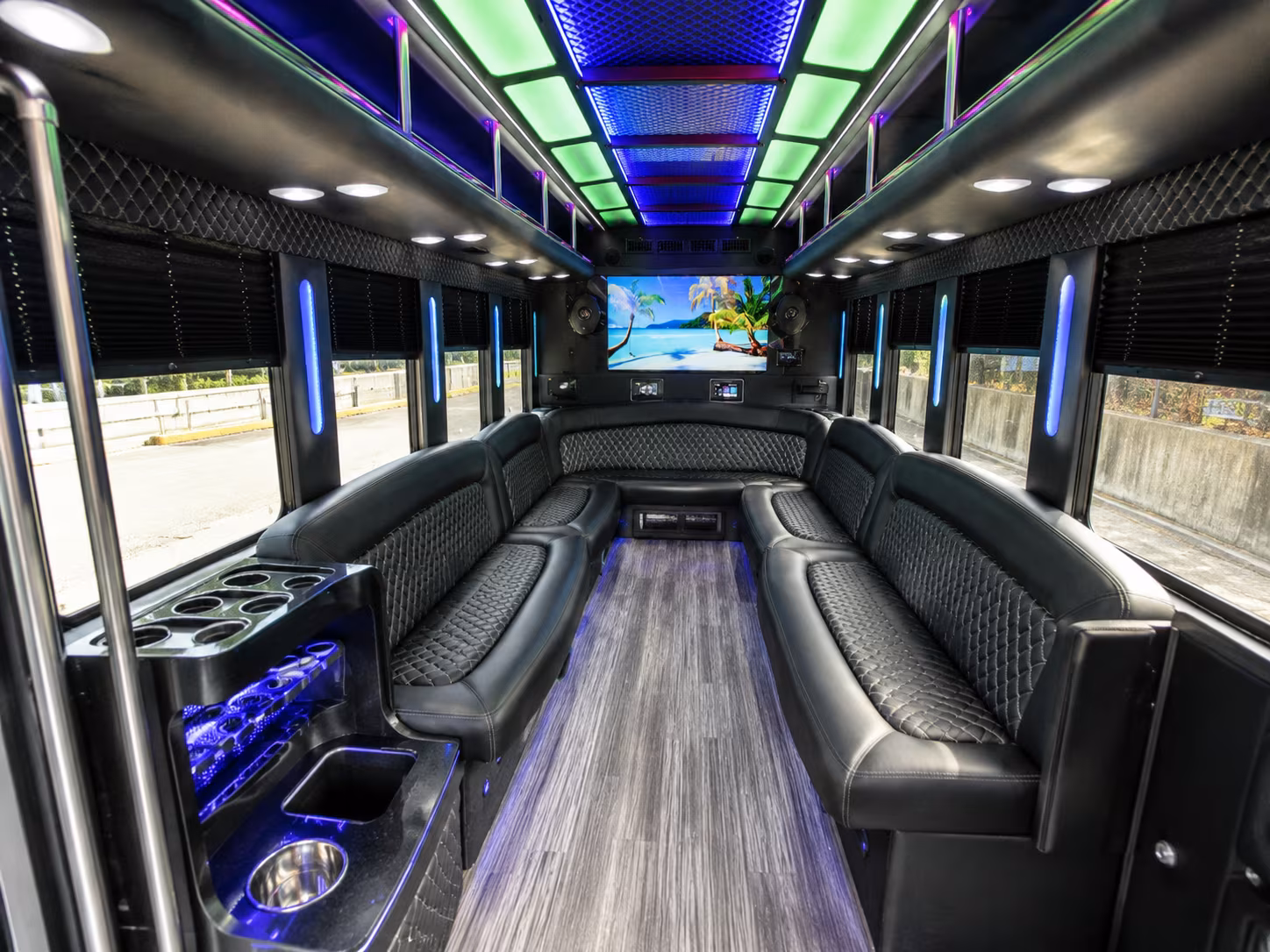 el cajon 18 passenger party bus inside
