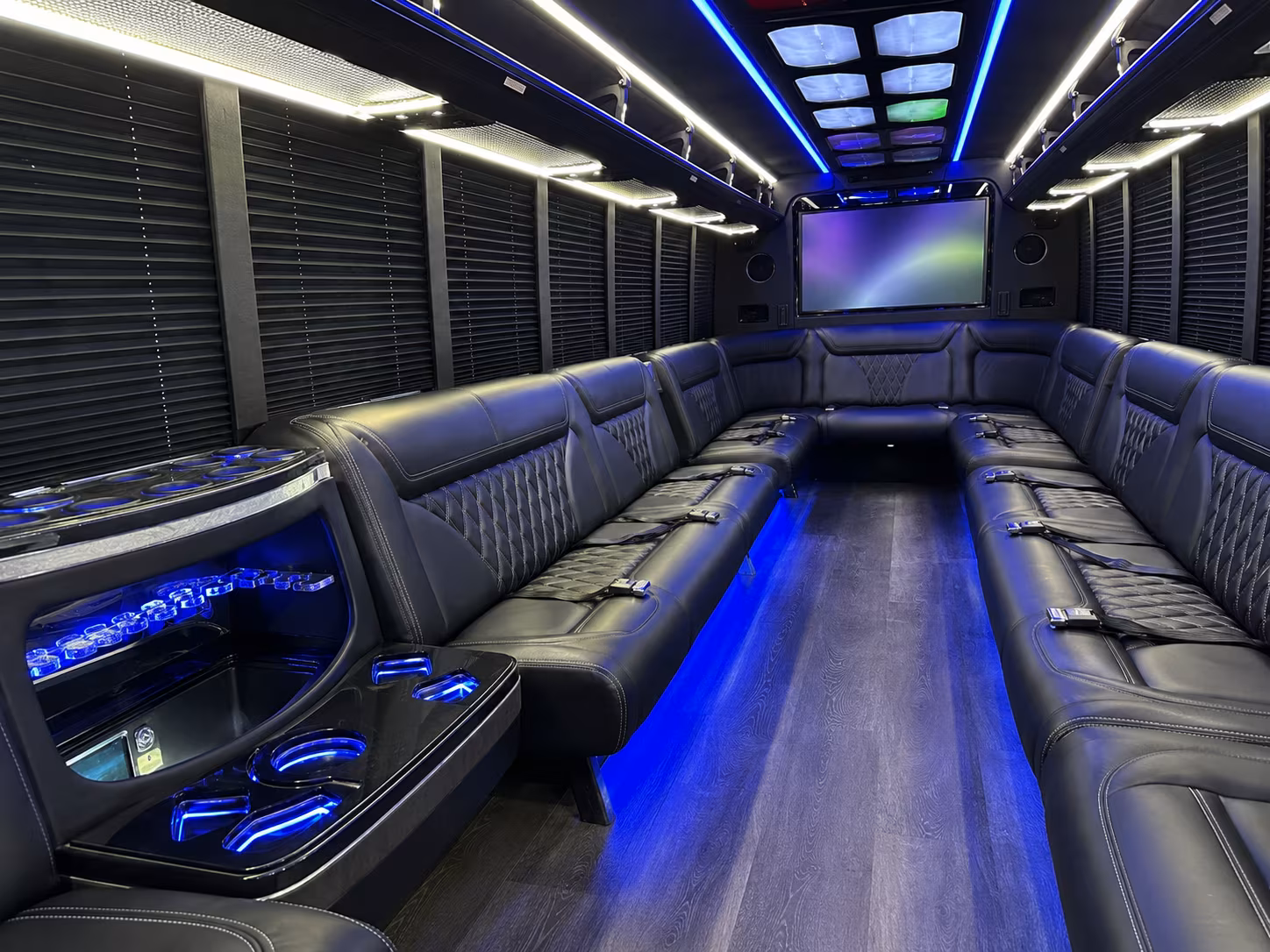 el cajon 20 passenger party bus inside