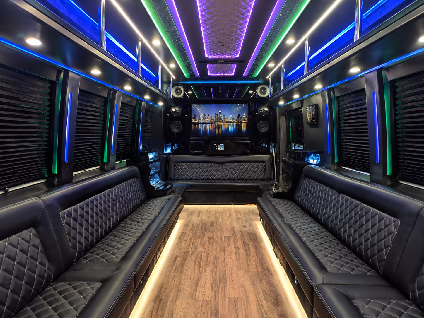 el cajon 25 passenger party bus interior