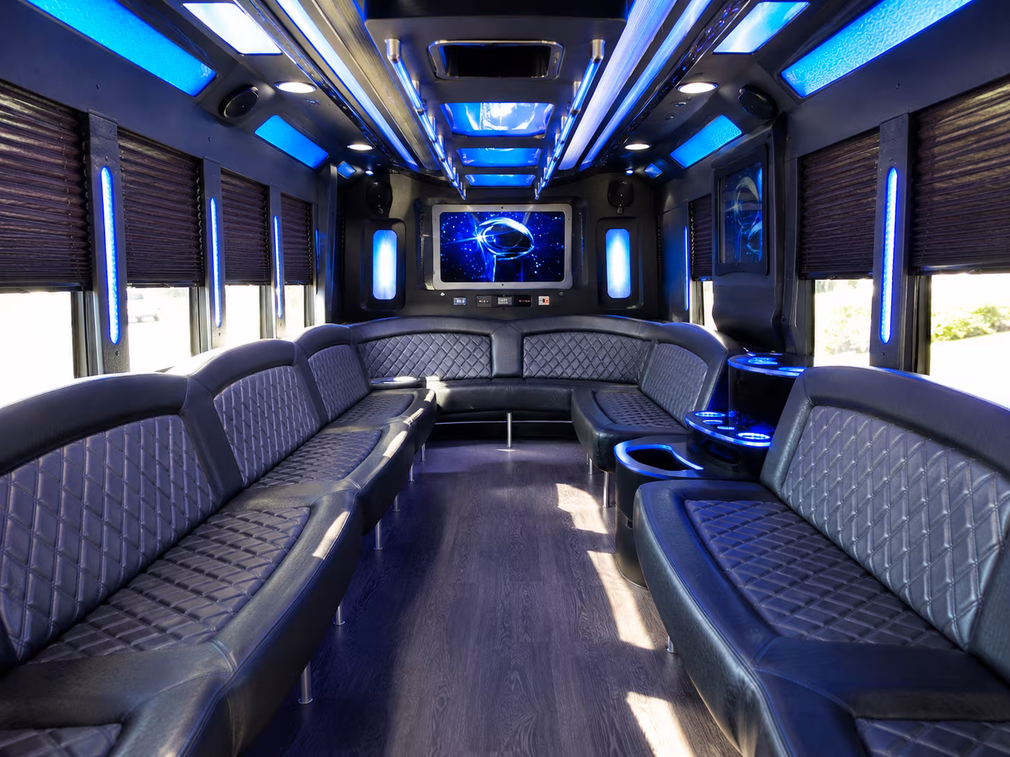 el cajon 28 passenger party bus inside