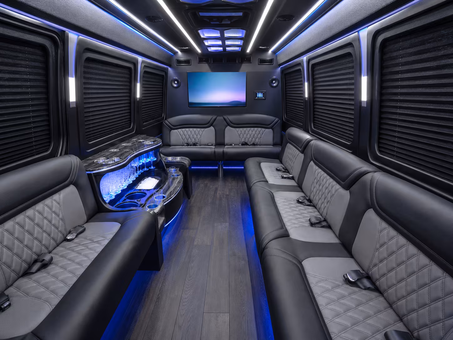 el cajon 40 passenger party bus inside